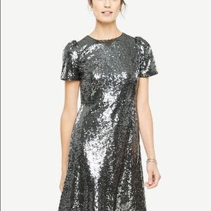 Petite Ann Taylor Sequin Shift Dress, 0P